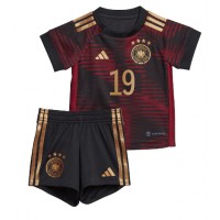Tyskland Leroy Sane #19 Udebanesæt Børn VM 2022 Kortærmet (+ Korte bukser)